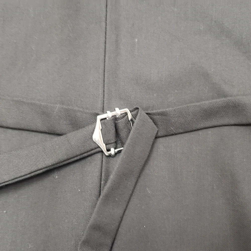 NWT Men's Black Suit Vest K.keenly Xl Button Up Front Adjustable Back 2 Pocket